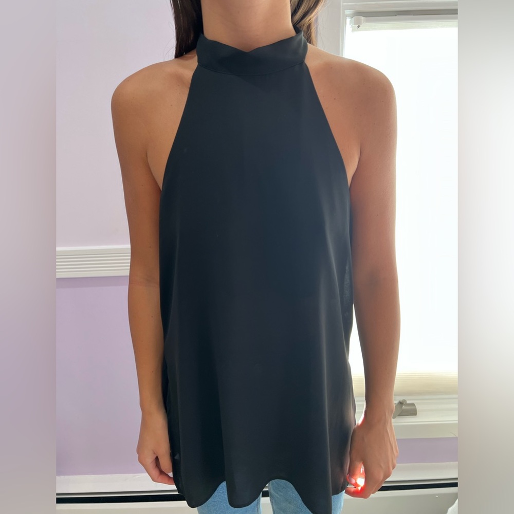 Top Shop black halter blouse
